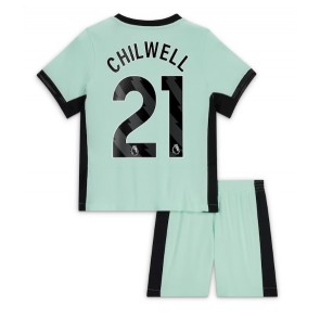 Chelsea Ben Chilwell #21 Koszulka Trzecich Dziecięca 2023-24 Krótki Rękaw (+ Krótkie spodenki)
